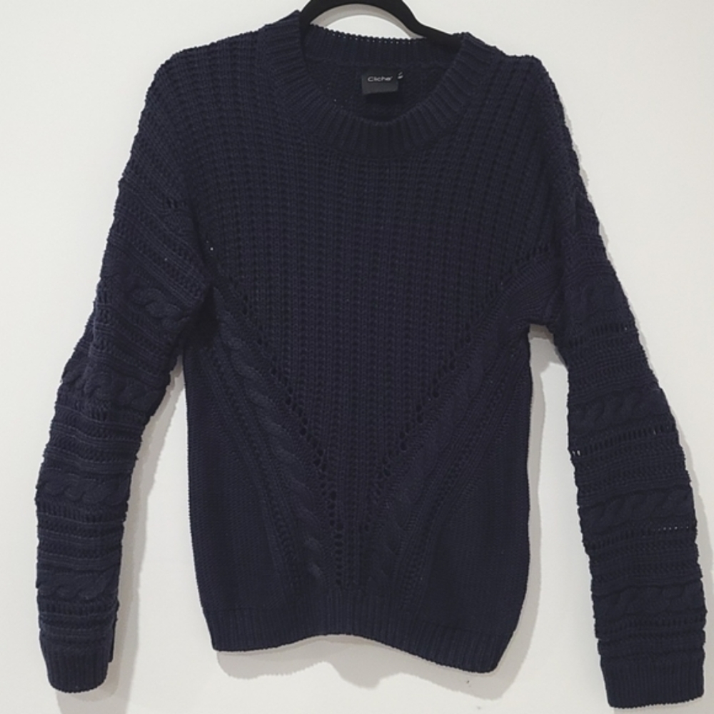 Knit sweater marine